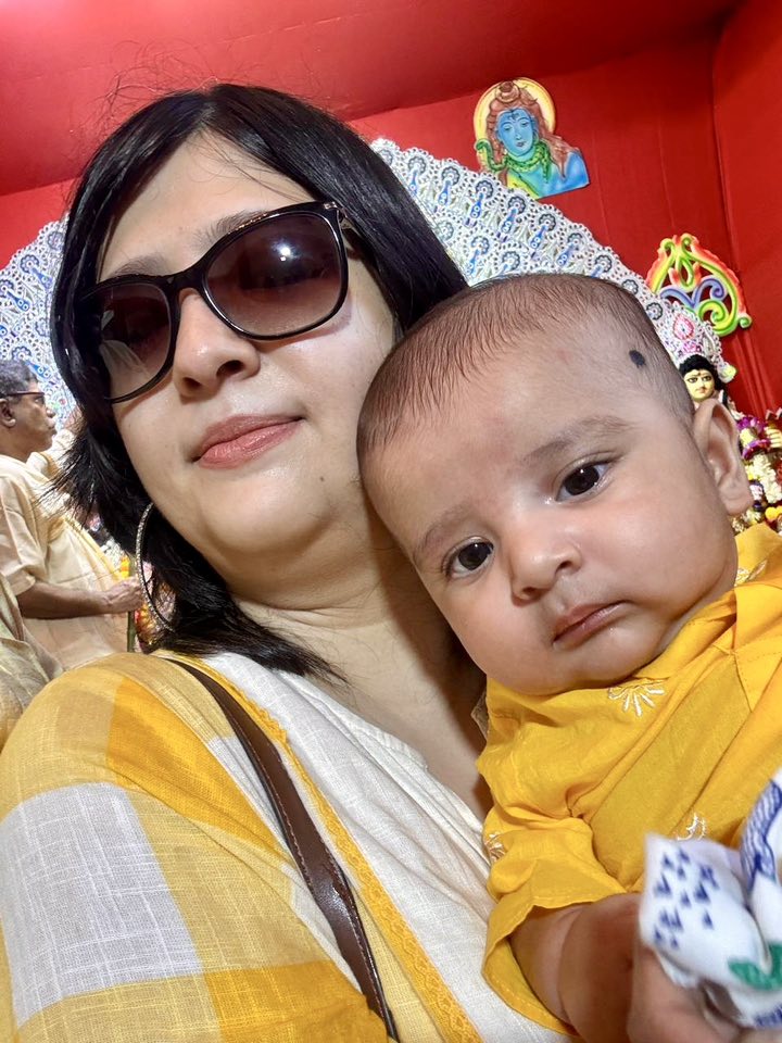 Piya Chakraborty with son Nishad