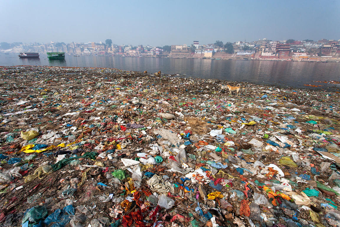 The Ganga's biodiversity is under threat today due to packaging waste