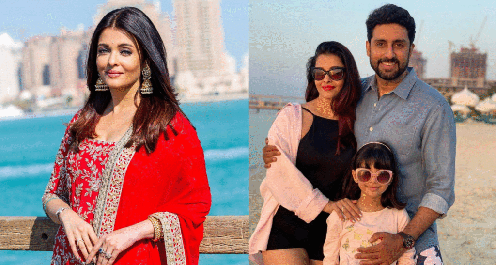 Aishwarya Rai Bachchan, স্বামী Abhishek Bachchan ও মেয়ে Aaradhya Bachchan