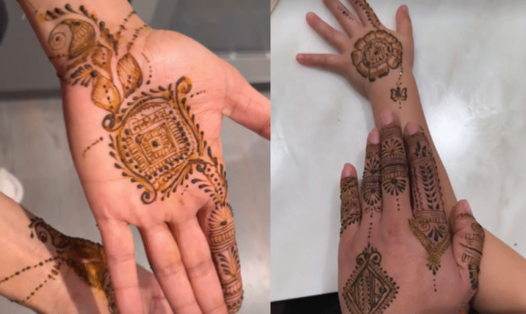 Priyanka Chopra Karwa Chauth : Nicholas name on Priyanka’s mehndi : Priyanka Chopra mehndi design